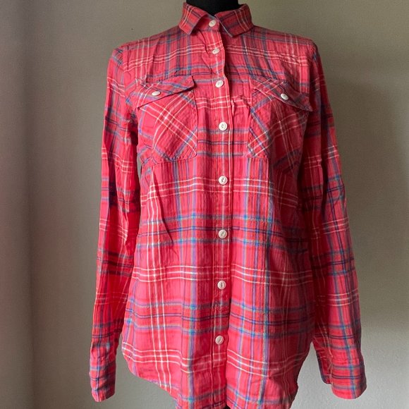 J.CREW Red Plaid Button Down - Picture 1 of 4